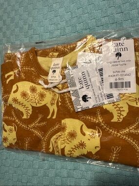 Kate Quinn buffalo long sleeve zipper footie